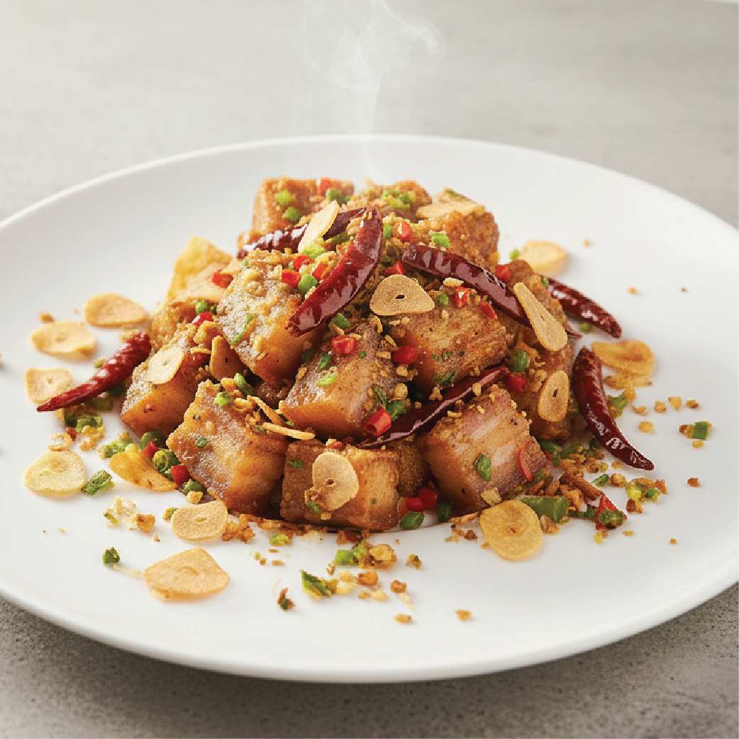 Crispy Pork Knuckle with Chilli & Salt