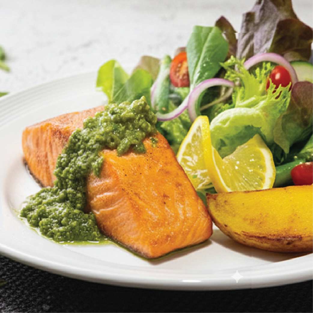 Grilled Salmon Salsa Verde Sauce