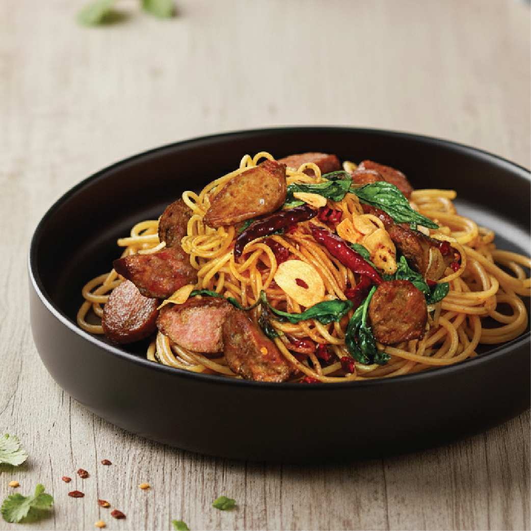 Stir-Fried Spaghetti with Dried Chili (Beef/Pork)