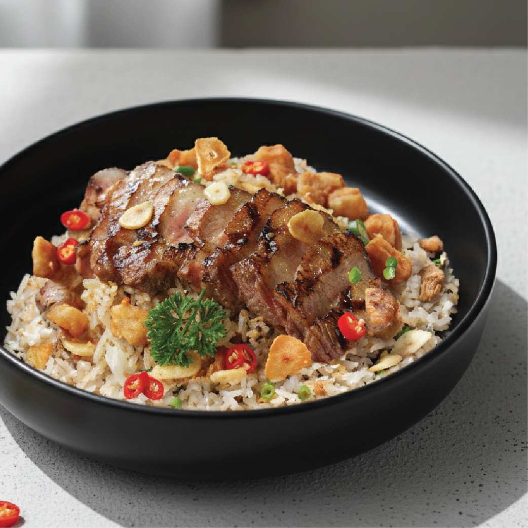 Kurobuta Pork Fried Rice with Pork Crackling 